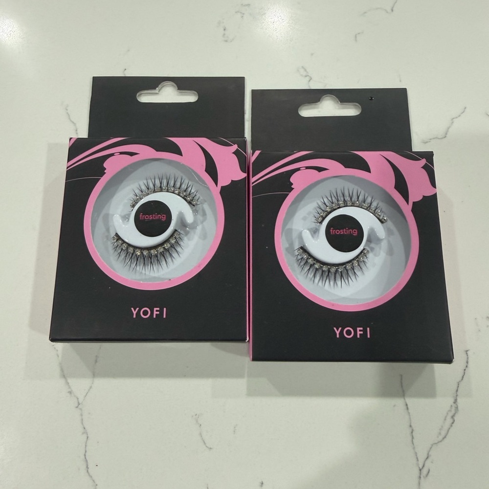 Yofi Luxury Black Lashes with diamond studs